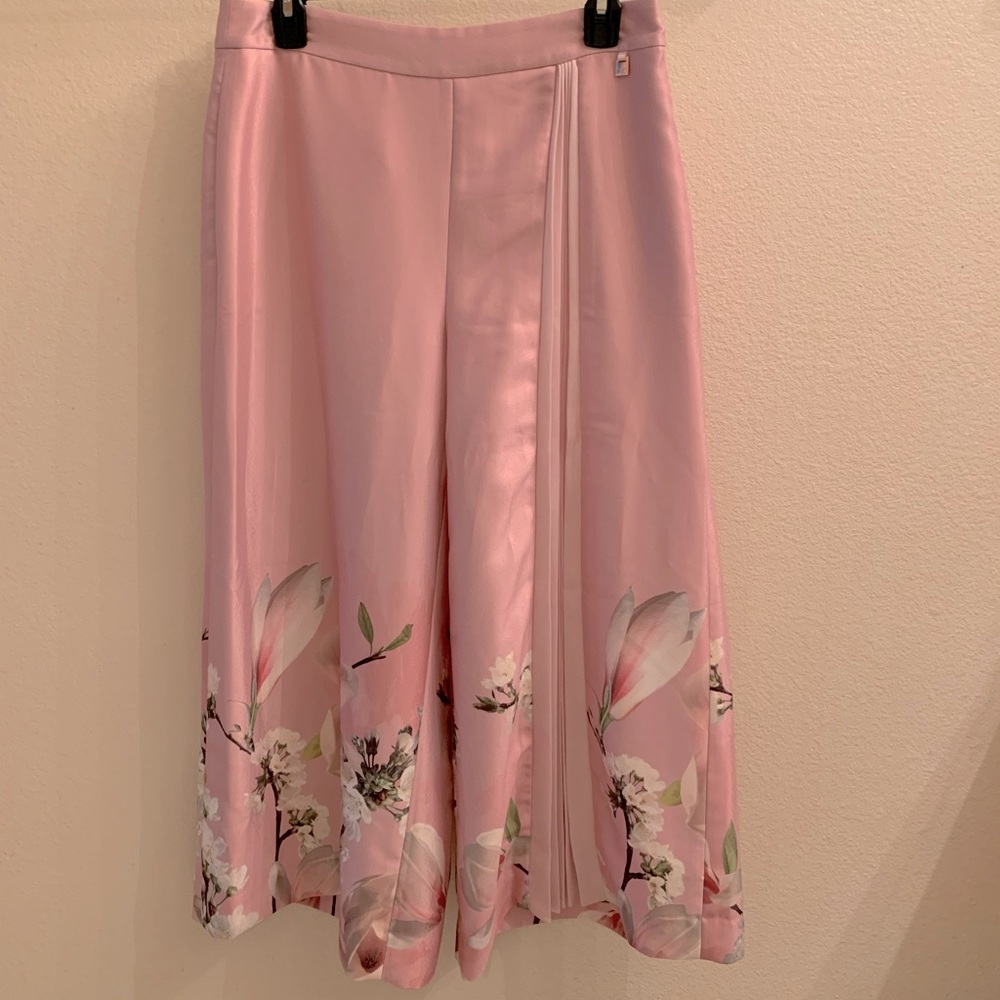 Ted Baker harmony print wide leg culotte pants